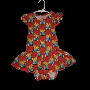 Posh Peanut French Fry Twirl Dress EUC